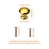 NC 6 Pieces Solid Small Gold Cabinet Knobs Round Mushroom