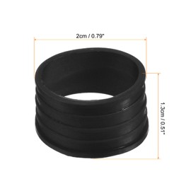 PATIKIL Badminton Racket Handle Grip Ring, 10 Pack Racquet Fix Ring Grip Band Rubber Ring Non-Slip Absorbent Overgrip in Place, Black