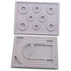 Operitacx Bead Sizer Board for Necklace Bracelet Making Jewelry Design Board Measurement Scale Bead Board for Crafters