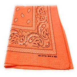 50 Bulk Western Neck Bandanas … (Neon Orange)