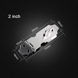 Stainless Steel Padlock Hasp, Heavy Duty Hasp and Staple Sets Door Lock Bolt Security Hasp Lock Padlock Staple Shed Clasp Door Padlock Hasp Staple for Shed