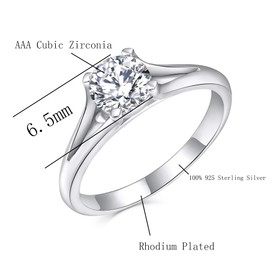 Starnny Rings Women Silver 925 Rings 3A Cubic Zirconia Wrap Ring Engagement Ring Wedding Rings for Women, Silver, Cubic Zirconia