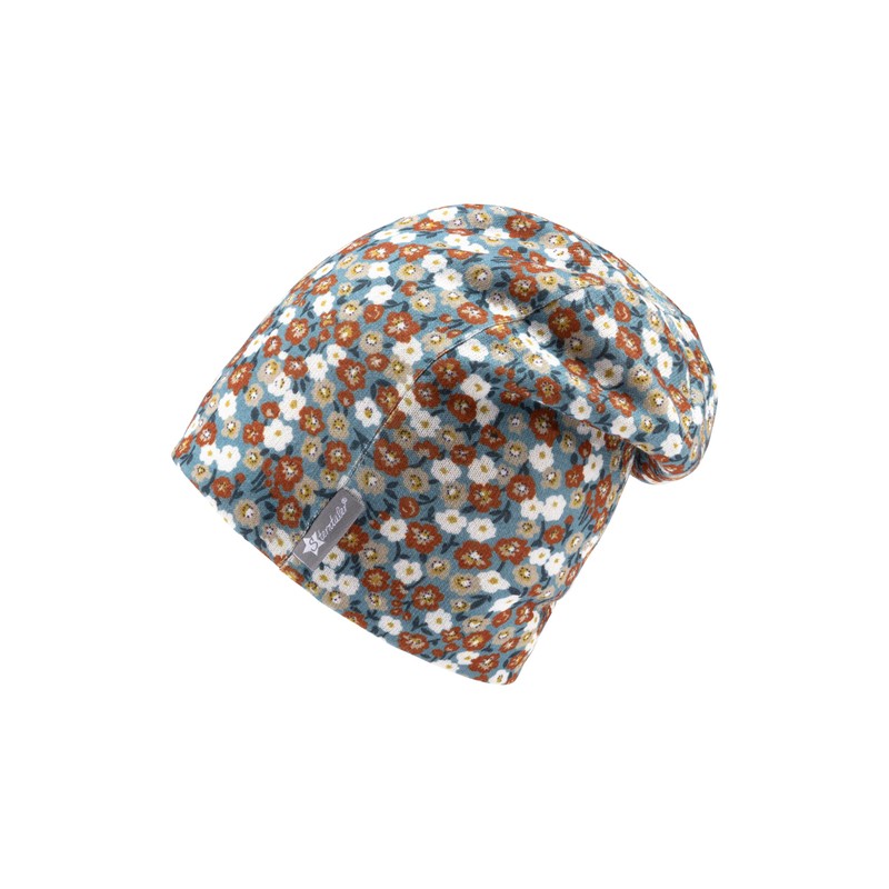 Sterntaler Girls' Beanie Flower Without, Dark turquoise