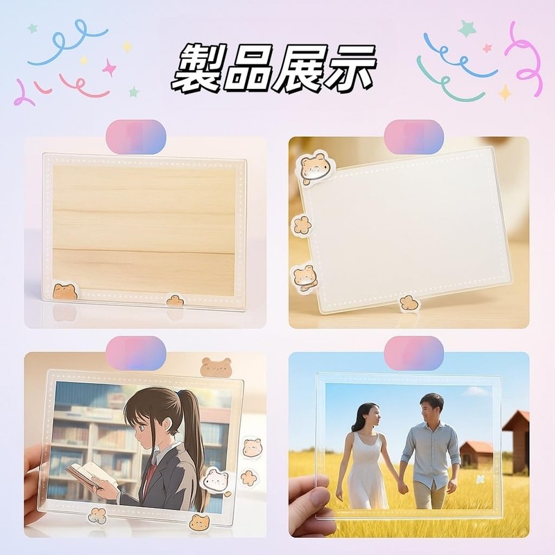 A5サイズのカードオーガナイザーバッグ、10個パック、透明な書類オーガナイザーボックス、上部と下部に3つの穴があり、写真、銀行カード、名刺、書類の保管に適しています
