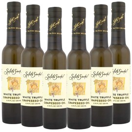 White Truffle Infused Grapeseed Oil by Salute Sante! Healthy Grape Seed Oil for Dipping, Finishing, Marinades and Salads, Vegan, 200 Milliliter, 6 Pack