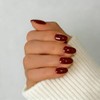 SXVME Uñas postizas cortas de gel suave, 32 piezas, 16