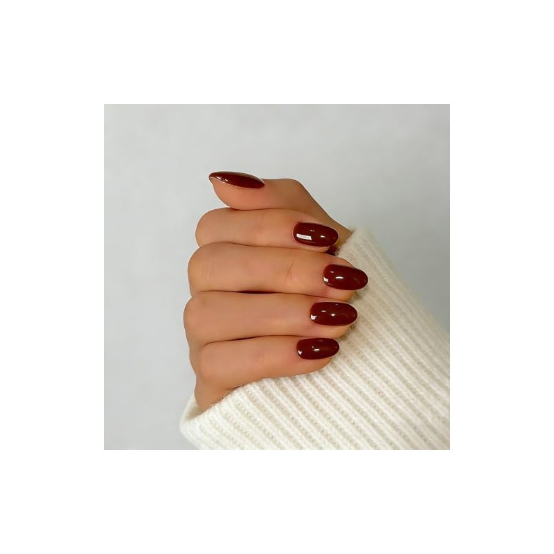 SXVME Uñas postizas cortas de gel suave, 32 piezas, 16