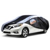 Versa Car Cover Waterproof All Weather with Silver Strip Design,