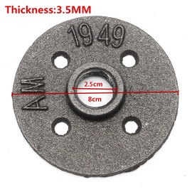 10Pcs 3/4 Inch DN20 Floor Flange Malleable Cast Iron Pipe Flanges for 80 mm Outside Pipe Diameter with 4 Holes Industrial Pipe, Furniture, DIY Decor