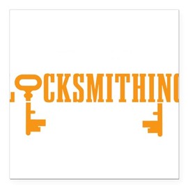 CafePress This is My Locksmithing Shirt Lo Square Car Magnet, Magnetic Bumper Display