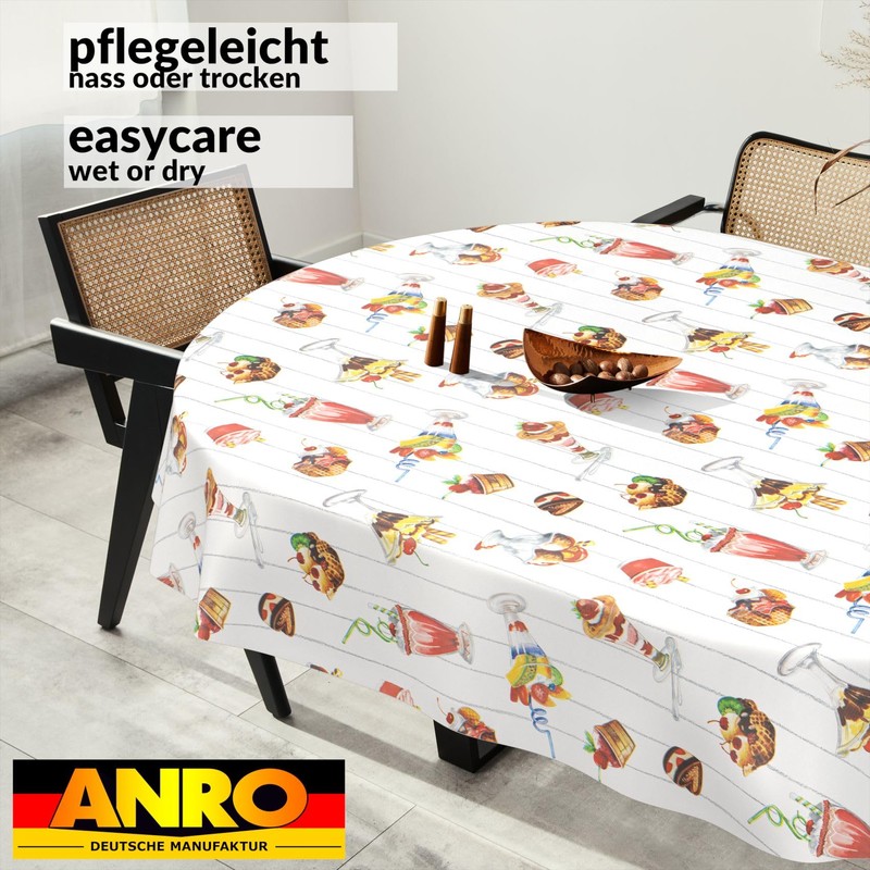 Oilcloth Tablecloth Washable Oilcloth Garden Tablecloth Outdoor Indoor Oval 180