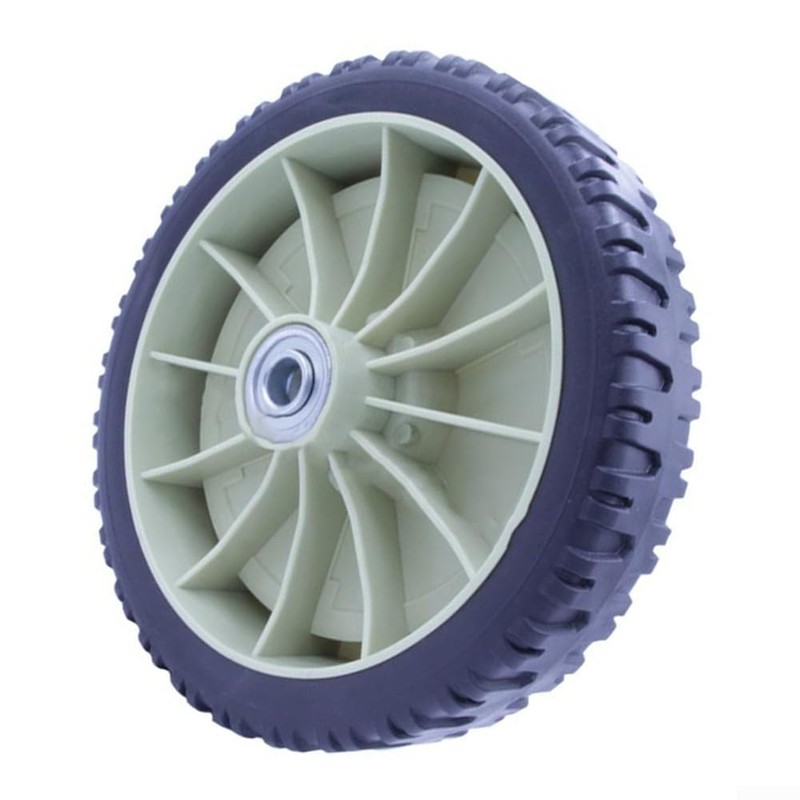 SPORTARC Universal Rubber Lawn Mower Wheel 19.5cm Black/White