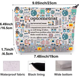 BWWKTOP Optometrist Definition Cosmetic Bag Optometry Gift Ophthalmologist Zipper Pouch Bag Optometrist Merch (Optometrist)