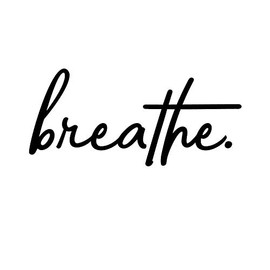 Vinyl Wall Art Decal - Breathe - 11" x 24" - Trendy Cursive Inspirational Life Quote for Home Apartment Bedroom Living Room Office Workplace School Classroom Sticker Decoration