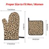 Mxocom Animal Print Leopard Skin Oven Mitts and Pot Holders