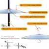 13" Glass Rain Cover for Bird Feeder Outdoors - Baffle