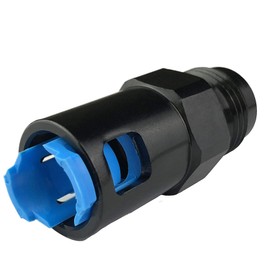 Fuel Line 8AN Male to 3/8 SAE Quick Connect/Disconnect Female Push On EFI Pushlock Fuel Rail Line Hose Fitting Adapter LS LS1 LS3 Aluminum Black Anodized -8 AN to 3/8 inch