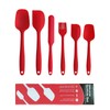 6 Pieces Silicone Spatula Set - Heavy Duty Kitchen Cooking