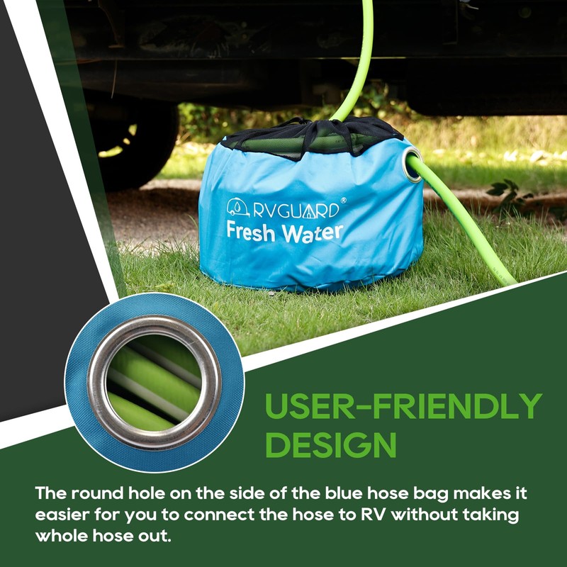 RVGUARD RV Hose Storage Bags 4 Pack, Waterproof With 4
