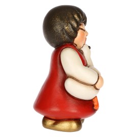 THUN - Girl with Red Goose Ceramic 3.6 x 3.6 cm, Height 6.2 cm, Classico Collection