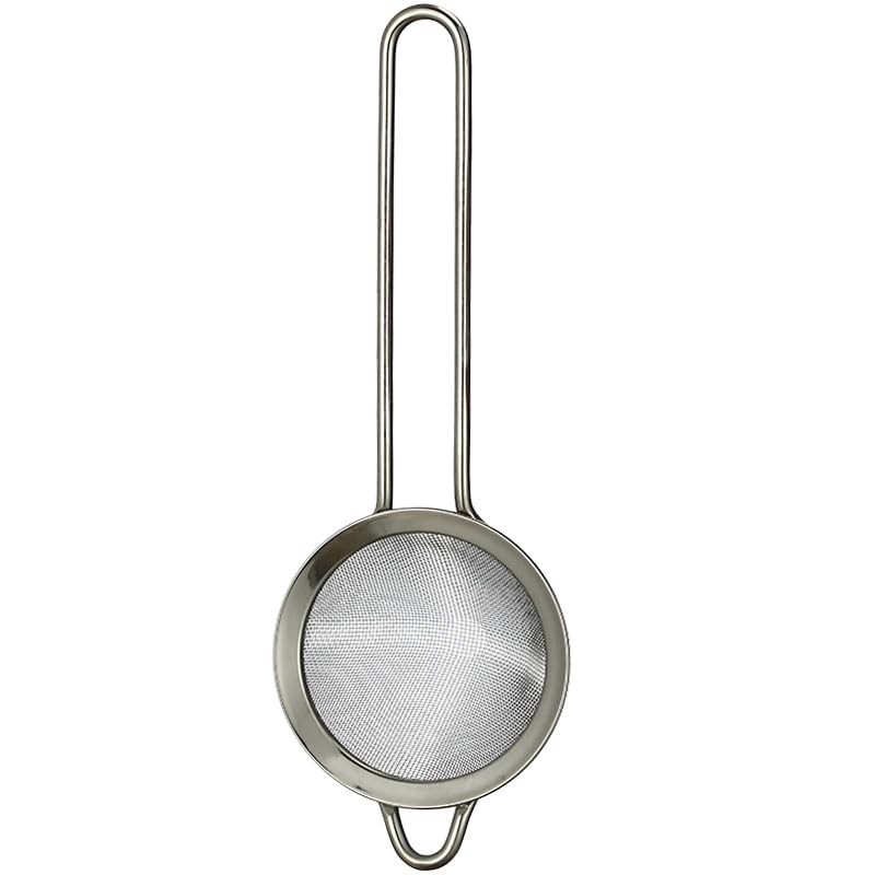 Fine Mesh Cocktail Strainer, Stainless Steel, Long Handle Set of