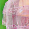 Eimilaly Lace Bed Canopy Mosquito Netting with Warm Lights, Princess