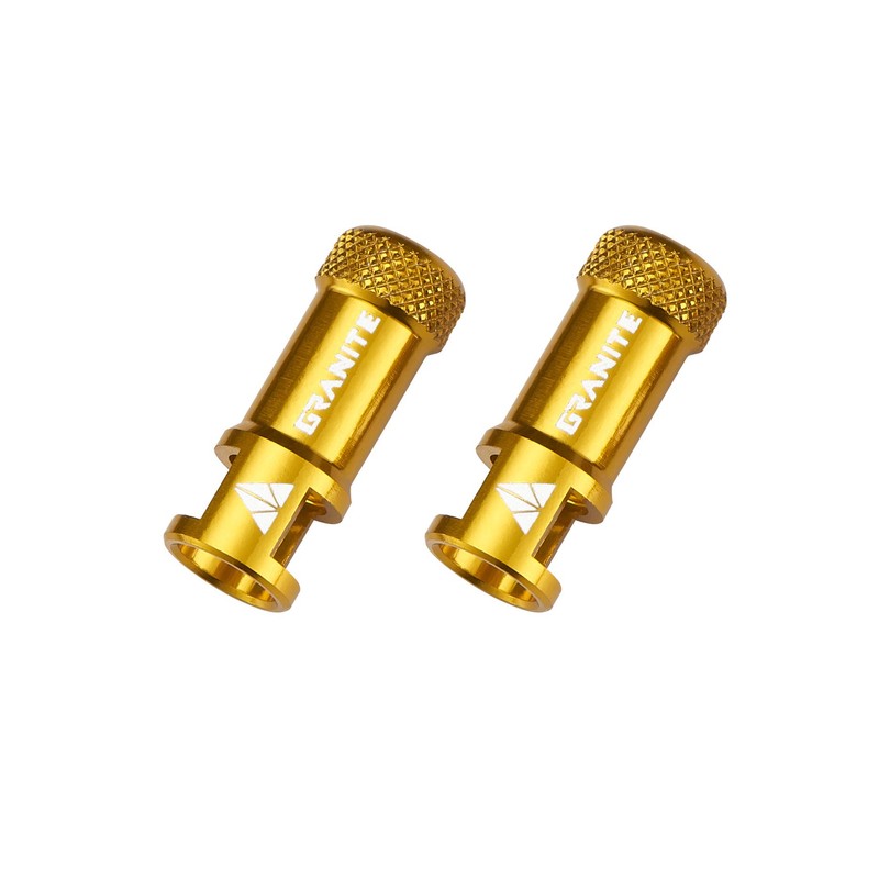 Granite Juicy Nipple Valve Caps Set and Presta Valve Rods,