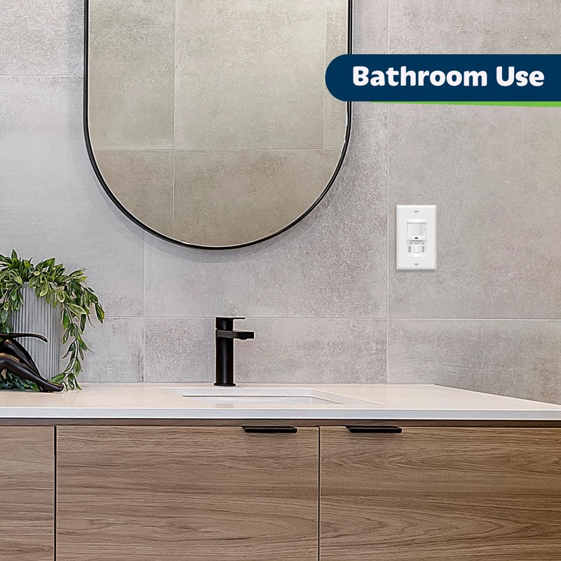 TOPGREENER in Wall PIR Motion Sensor Light Switch, Single Pole