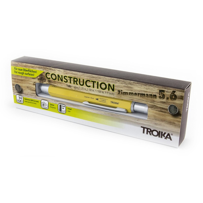 TROIKA ZIMMERMANN 5,6 – PEN56/YE – Carpenter's pencil – clutch