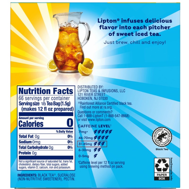 Lipton Southern Sweet Tea Iced Tea Drink Mix 22 Family