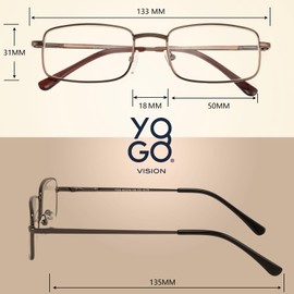 Success Eyewear Reading Glasses Set of 3 Metal Full Rim Glasses for reading for Men and Women