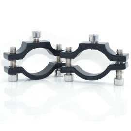 Universal Black Metal Pipe Clamp Adjustable Max 1.45'' Min 0.74'' 2PCS for Turn Signal Headlight Fog Light Spotlight Motorcycle ATV Bicycle Bike Scooter