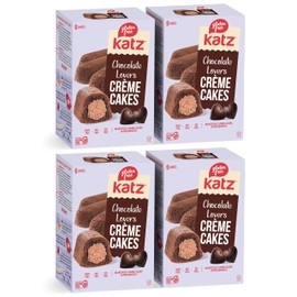 Katz Gluten Free Chocolate Lovers Creme Snack Cakes. Free of Dairy, Soy, Tree Nuts, and Peanuts, Kosher 8.8oz (4 pk)