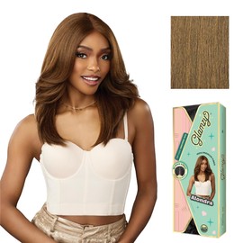 Sensationnel Glamzy Lace Part Wigs - Alondra Glueless Hand Tied Wider Parting Synthetic Hair (MOCHABROWN)