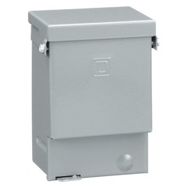 Square D 60 Amp 240VAC 2PST Air Conditioning Disconnect Switch, Metallic, Galvanized Steel, Manual, Grey
