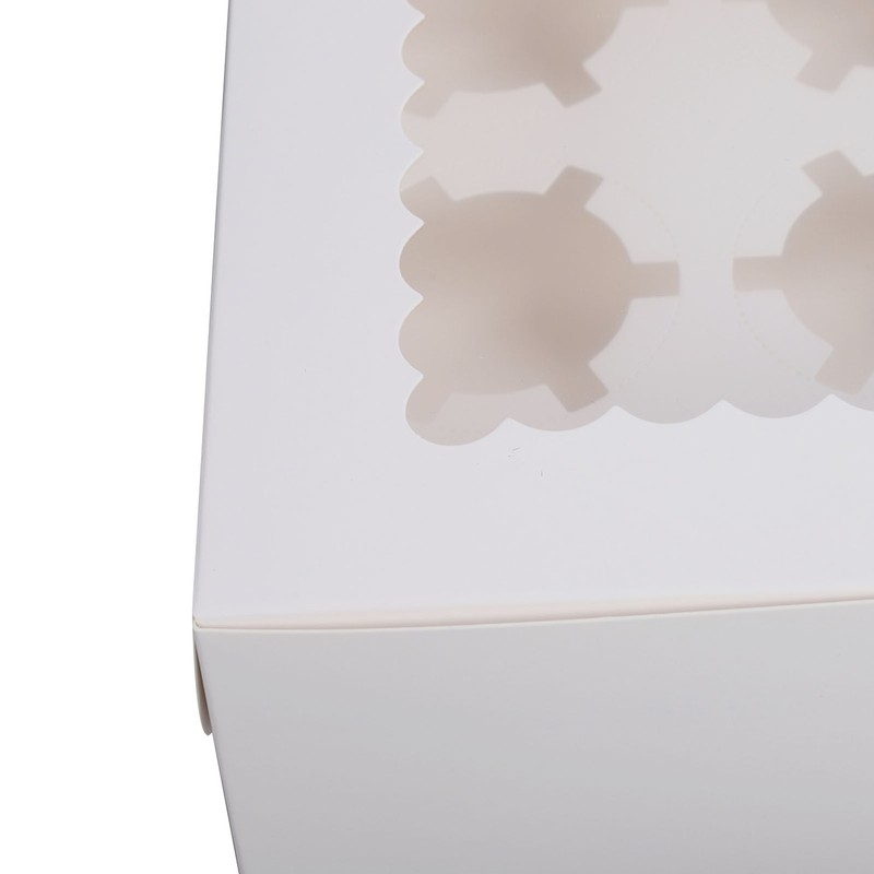6PCS Set Cupcake Container 12 Holes Cardbord Bakery Pastry Carrier