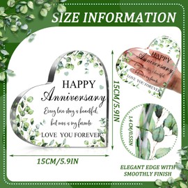 Happy Anniversary Cardinal Gift for Women Acrylic Anniversary Wedding Gifts for Her Him Couple Wife Husband