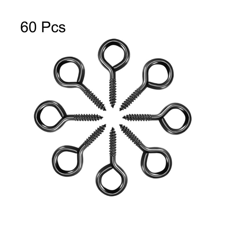 sourcing map Pack of 60 0.87 Inch Screw Eye Hooks