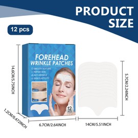 JAWUZ Pack of 12 forehead pads against wrinkles, wrinkles, smoothing forehead wrinkles