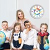 XFM Kids Wall Clock12 Inch Silent Non Ticking Kids Teaching