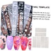 Baluue Manicure Templates Set 6pcs Steel Nail Stamps Diverse Beautiful