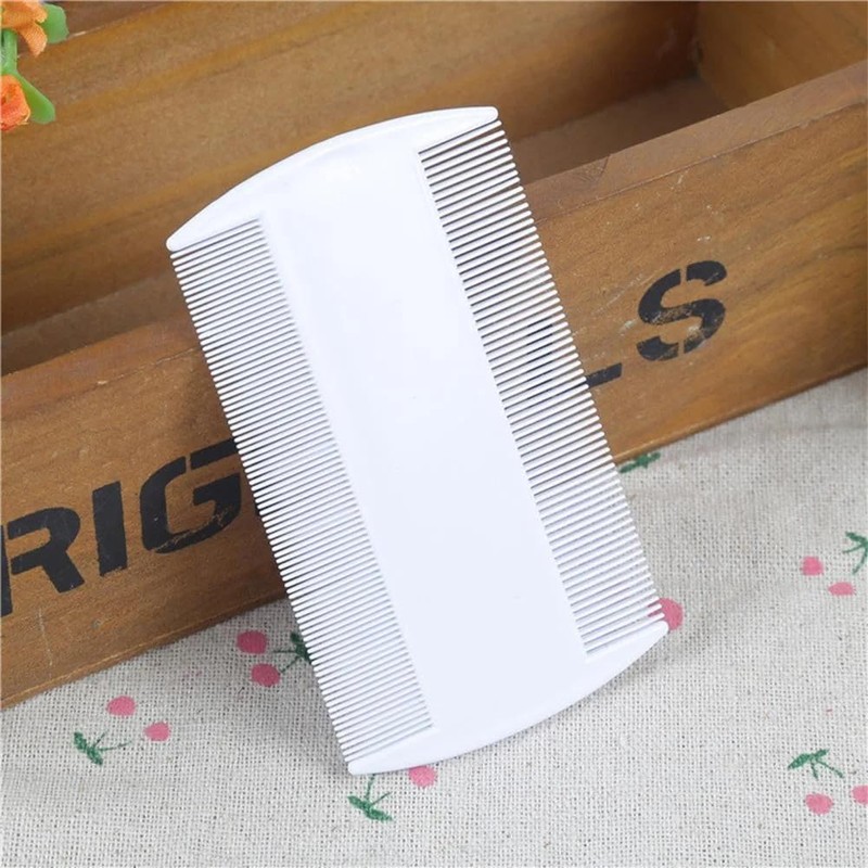 White Double Sided Nit Fine Tooth Head Lice Hair Combs