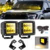 WEISEN 3'' 48W Amber LED Pod Ditch Light Mount Wire
