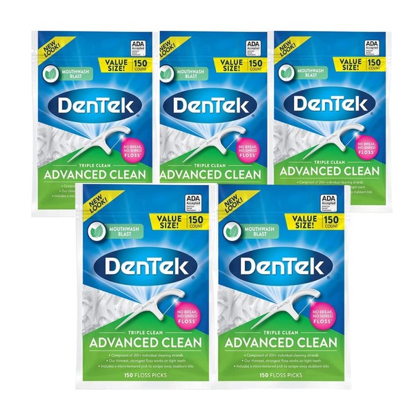 DenTek DenTek Triple Clean Advanced Floss Picks, No Break &
