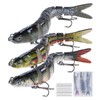 Goture 3 Pcs Bass Fishing Lures with 20 Pcs Snaps,