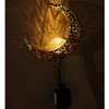 Starryfill Moon-Shaped Garden Solar Lights, Outdoor Bronze Metal Waterproof Stake