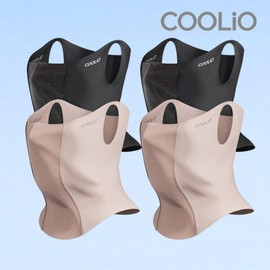 Coolio 2in1 UV Blocking Cool Mask (2 black + 2 skin)_Manufactured domestically by Hyosung Fabric / 쿨리오 2in1 UV차단 쿨 마스크(블랙 2개+ 스킨2개)_효성원단 국내제조