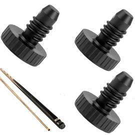 HuaaxtLang 3PCS Snooker Cue Butt Protectors,Cue Bottom Cover Pool Rubber Bumper with John Parris,Peradon,Britannia,Master Cues Accessories