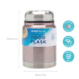 Smash Stainless Steel Food Flask Pink