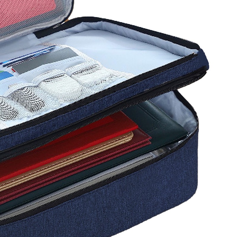 Certificate Storage Bag Oxford Document Bag Multi Layer Storage Pouch
